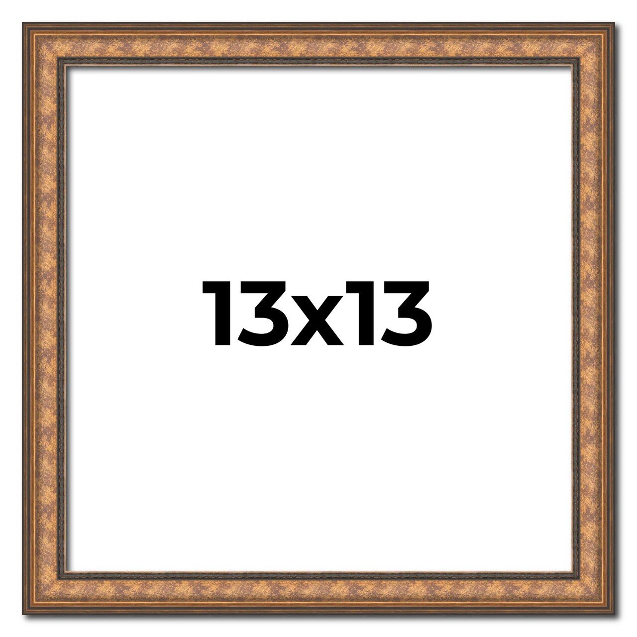 Square Slim Profile Gold Picture Frame - UV Acrylic, Foam Board Backing, Hanging Hardware